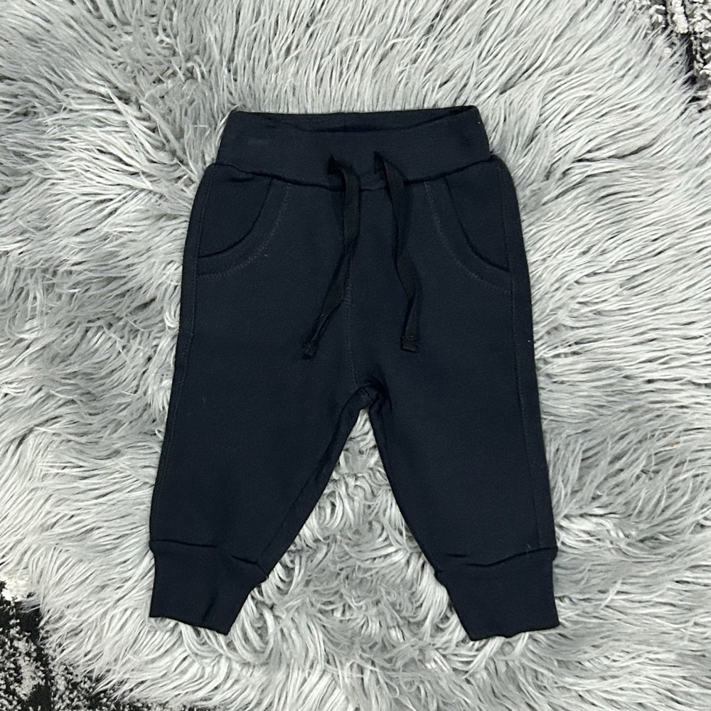 Kidential Baby French Terry Black Jogger Sweatpants Size 6/9 Month